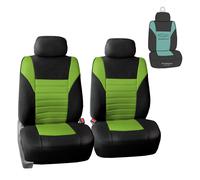 Coprisedili per auto FH Group Premium 3D Air Mesh, coppia anteriore, set, compatibili con airbag, coprisedili per auto verdi e neri, accessori in