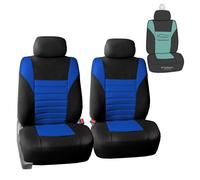 Coprisedili per auto FH Group Premium 3D Air Mesh Set di coppia anteriore Coprisedili per auto Compatibile con airbag Coprisedili per auto blu e