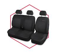 Coprisedili per auto, misura compatibili con Peugeot Partner III/Citroen Berlingo III Van 2018-3 posti (3 x 1), colore grigio