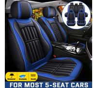 Coprisedili per auto per 5 posti Coprisedili in pelle PU Set completo Fodera per cuscino del sedile Coprisedile anteriore posteriore Camion SUV universali