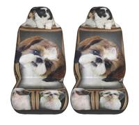 Coprisedili per auto per cani Shih Tzu, protezione universale per sedili anteriori, adatta per auto, SUV, berline e camion.