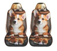 Coprisedili per auto per cani Welsh Corgi Pembroke, protezione universale per sedili anteriori, adatta per auto, SUV, berline e camion.