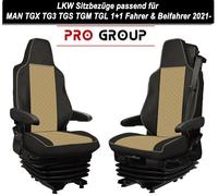 Coprisedili per camion adatti MAN TGX TG3 TGS TGM TGL 1+1 conducente e