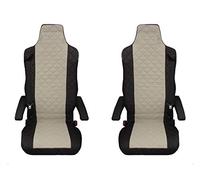 Coprisedili per Camion, Nero e Beige, Confezione da 2, per Renault T, Renault C