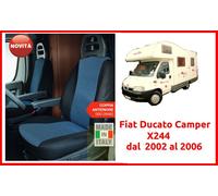 Coprisedili per camper fiat ducato x244 2002 2006 kit set blu personalizzati o