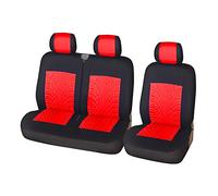 Coprisedili Per Citroen Per Jumpy 2+1 Coprisedili Per Auto Cuscino Di Protezione Accessori Interni In Poliestere Per Transporter/Van Copri Sedili Auto(RED)