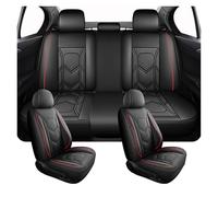 Coprisedili Per Jaguar Per XF Per I-PCAE Per XE Per F-PACE Accessori Cuscino Di Protezione Della Copertura Del Seggiolino Auto Antiscivolo Copri Sedili Auto(A Set-Black Red)