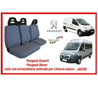 Coprisedili per Peugeot Expert Boxer con arrotolatore fodere trapuntate avio blu