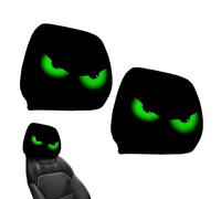 Coprisedili per poggiatesta auto, 2 pezzi, antimacchia con design Big Eyes, divertente rivestimento elastico di protezione per veicoli, vizi, SUV e uomini e donne