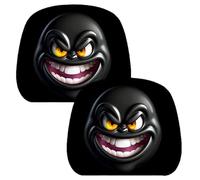 Coprisedili per poggiatesta auto, 2 pezzi, in tessuto protettivo, lavabili, facili da installare, divertenti decorazioni per interni automobilistici, comodi compagni di viaggio, viaggi su strada e