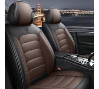 Coprisedili per Porsche Panamera E-Hybrid 2017-, Traspirante Antiscivolo | Pelle PU perforata traspira · Dischi+ganci bloccano · Cuciture rinforzate · Per sedili abbattibili frazionati·Nero e Caffè