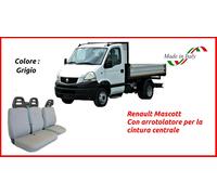 Coprisedili per Renault Mascott con arrotolatore fodere trapuntate auto grigio
