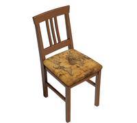 Coprisedili per Sedie da Pranzo Set di 4, World Antique Map Coprisedia senza Schienale Confortevole Coprisedili da Pranzo Fodera per Sedia da Cucina, Sala da pranzo, Cerimonia, Ristoranti
