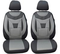 Coprisedili per sedili auto, compatibili con VW Passat B7 3C 2010, per conducente e passeggero, FB:908 (grigio/nero)