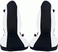 coprisedili per smart for two cotone nero/bianco, su misura- made in italy