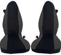 coprisedili per smart for two cotone nero/grigio, su misura- made in italy