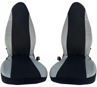 coprisedili per smart for two cotone nero/grigio, su misura- made in italy