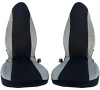 coprisedili per smart for two cotone nero/grigio, su misura- made in italy