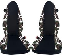 coprisedili per smart for two cotone nero/mimetico, su misura- made in italy