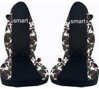 coprisedili per smart for two cotone nero/mimetico, su misura- made in italy