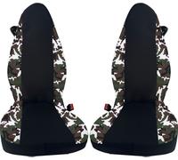 coprisedili per smart for two cotone nero/mimetico, su misura- made in italy