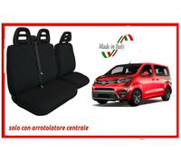 Coprisedili per Toyota Proace con arrotolatore fodere nero trapuntate robuste