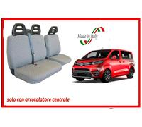 Coprisedili per Toyota Proace con arrotolatore fodere trapuntate grigio robuste