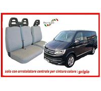 Coprisedili per Volkswagen Transporter con arrotolatore fodere trapuntate grigio