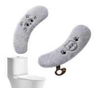 Coprisedili per WC per bagno - Cuscini scaldasedili per WC in peluche, coprisedili per bagno morbidi e lavabili con adesivo| Per il comfort invernale a casa, camper, ufficio, bambini, anziani, adulti
