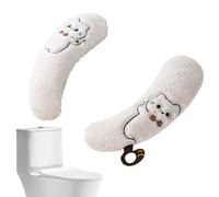 Coprisedili per WC per bagno - Cuscini scaldasedili per WC in peluche, coprisedili per bagno morbidi e lavabili con adesivo| Per il comfort invernale a casa, camper, ufficio, bambini, anziani, adulti