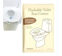 Coprisedili per WC usa e getta, 10 strati usa e getta di alta qualità, per la casa e i viaggi, protezioni igieniche per i servizi igienici essenziali per i servizi igienici pubblici | Lenzuola di