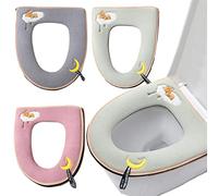 Coprisedili per WC,ZUZER 3pcs Toilette Copri Sedile Tappetino WC Universale Lavabile Toilet Seat Cushion Toilet Seat Cover (C)