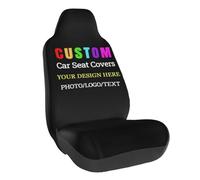 Coprisedili personalizzati per auto - Protezioni anteriori elasticizzate personalizzabili per auto, veicoli, SUV e furgoni con la tua foto, testo, logo e colore