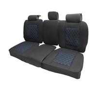 Coprisedili Posteriori Auto Cuscino Sedile per Dodge per Ram Nero Blu 3 pz
