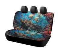 Coprisedili posteriori per auto, universali, motivo naufragio sotto il mare, protezione per sedili per animali domestici, bambini, uso quotidiano