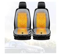 Coprisedili Riscaldati per Auto, 12v/24v, 3 Livelli di Controllo Intelligente Sedile Riscaldato per Auto per Sedi Autos, SUV e Camion,gray-Driver+Passenger