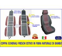 Coprisedili Schienale auto estivo universale Sedili Fresco fibre Naurali Rosso