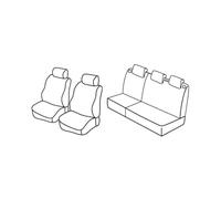 Coprisedili superiori - Nero/Blu - compatibili per Peugeot 206 3p (09/98>02/09) dal 5/2003 - Peugeot 206 5p (09/98>02/09) dal 5/2003