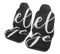 Coprisedili traspiranti e protettivi per sedili anteriori Hello Gorgeous White Script Motors per auto, comfort e protezione per la maggior parte di auto, furgoni, camion e SUV.