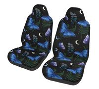 Coprisedili traspiranti protettivi per sedili anteriori Blue Morpho Butterfly Motors per auto, comfort e protezione per la maggior parte di auto, furgoni, camion e SUV.