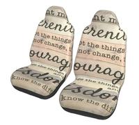 Coprisedili traspiranti protettivi per sedili anteriori di Serenity Prayer On Beach Motors per auto, comfort e protezione per la maggior parte di auto, furgoni, camion e SUV.