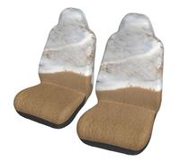 Coprisedili traspiranti protettivi per sedili anteriori Ocean Whitewash On Beach Motors per auto, comfort e protezione per la maggior parte di auto, furgoni, camion e SUV.