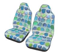 Coprisedili traspiranti protettivi per sedili anteriori Sea Glass Beach Driftwood Motors per auto, comfort e protezione per la maggior parte di auto, furgoni, camion e SUV.