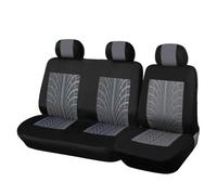 Coprisedili Universali 2+1 Per Camion Four Seasons 3 Sedili Anteriori | Cuscino Sedile Accessori Interni Auto Con Conducente Singolo E Doppio Passeggero Coprisedili Auto(Black grey)