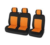 Coprisedili Universali 2+1 Per Camion Four Seasons 3 Sedili Anteriori | Cuscino Sedile Accessori Interni Auto Con Conducente Singolo E Doppio Passeggero Coprisedili Auto(Orange)