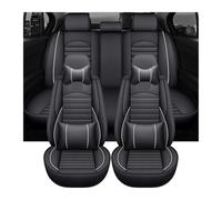 Coprisedili universali in pelle per auto, compatibili con Skoda Octavia 3 Jetta Mk6, compatibili con Kia Gol G5 G6 Kia Morning Ford Focus 2, accessori per interni auto.(Black 5seats 01)