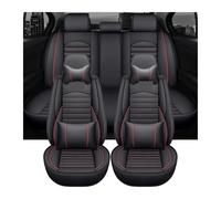Coprisedili universali in pelle per auto, compatibili con Skoda Octavia 3 Jetta Mk6, compatibili con Kia Gol G5 G6 Kia Morning Ford Focus 2, accessori per interni auto.(Black coffee 5seats 01)