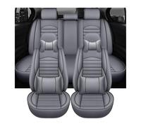 Coprisedili universali in pelle per auto, compatibili con Skoda Octavia 3 Jetta Mk6, compatibili con Kia Gol G5 G6 Kia Morning Ford Focus 2, accessori per interni auto.(Black red 5seats 01)