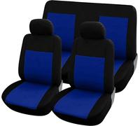 COPRISEDILI UNIVERSALI PER AUTO KIT ANTERIORE E POSTERIORE BLU SCURO / NERO SOFT