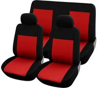 COPRISEDILI UNIVERSALI PER AUTO KIT ANTERIORE E POSTERIORE ROSSO / NERO SOFT